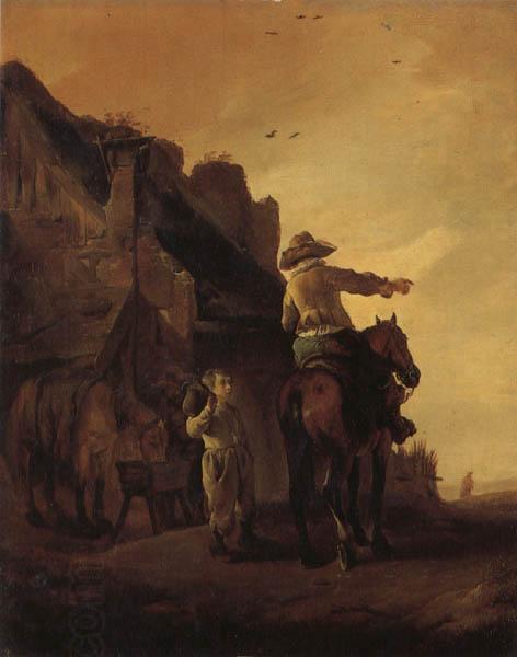 Philips Wouwerman A Rider Conversing with a Peasant